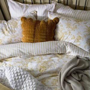 Laura Ashley Walled Garden Ochre Yellow Pair of Pillowcases